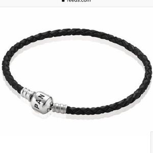 7in leather braided pandora bracelet
